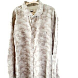 ❤️ NWOT Long Sleeve Button Up Holiday Linen /Cotton Dress Shirt